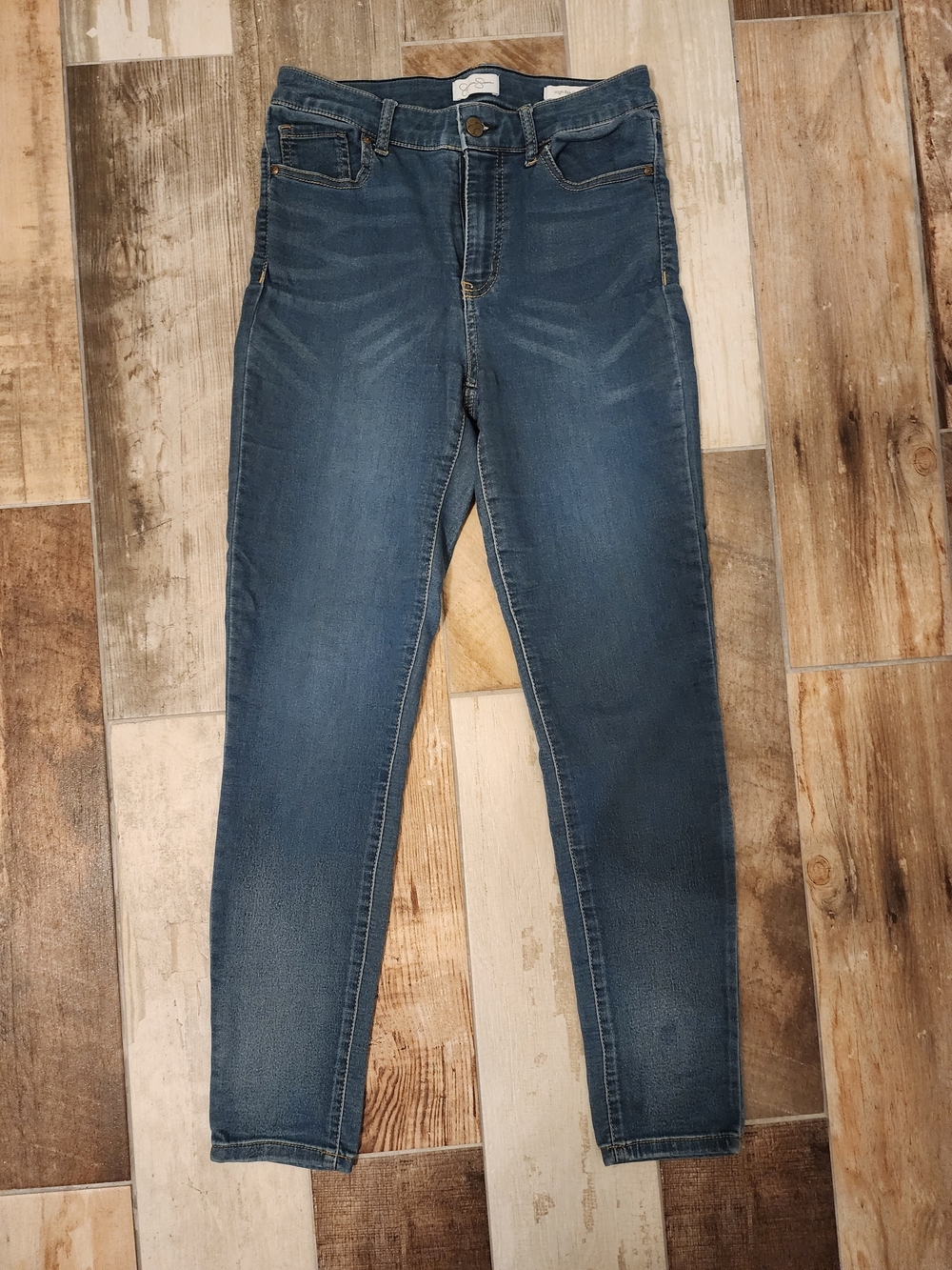 Jessica Simpson Women's Blue High-Rise Skinny Jeans